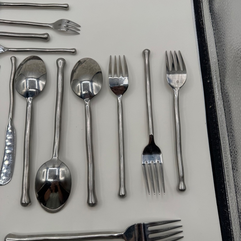 Gourmet Settings Treble Clef 18/10 Stainless Flatware Set 25 Piece Hand Forged - Picture 11 of 13